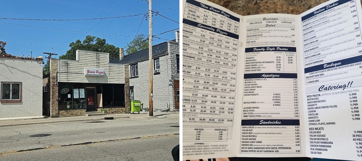 Genoa Pizza Menu